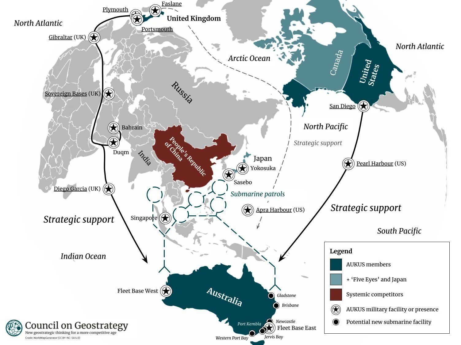 AUKUS Map